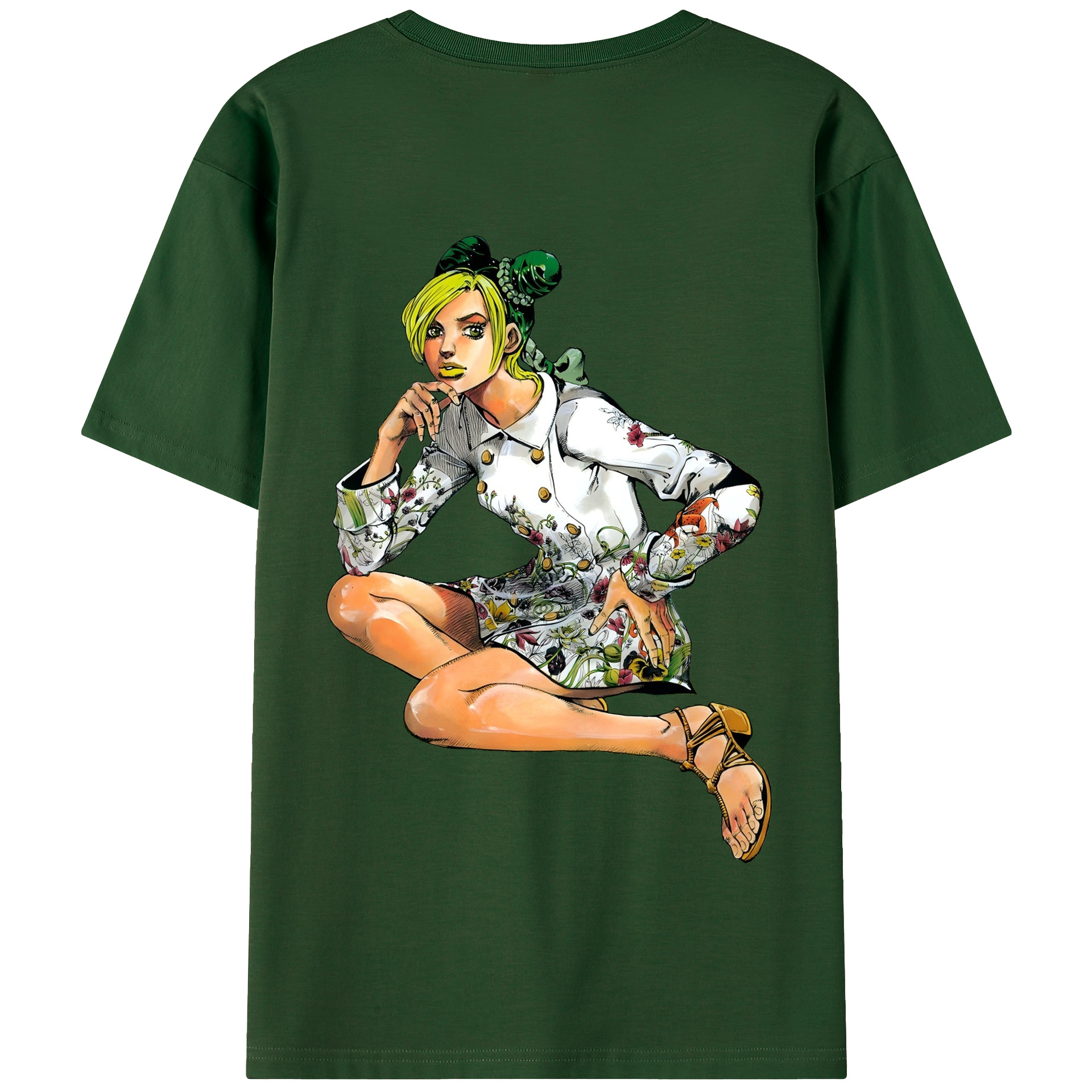 （画像用） "ジョジョの奇妙な冒険 くうじょう ジョリーン JoJo's Bizarre Adventure Jolyne Cujoh " 綿100％半袖Tシャツ（背面プリント）